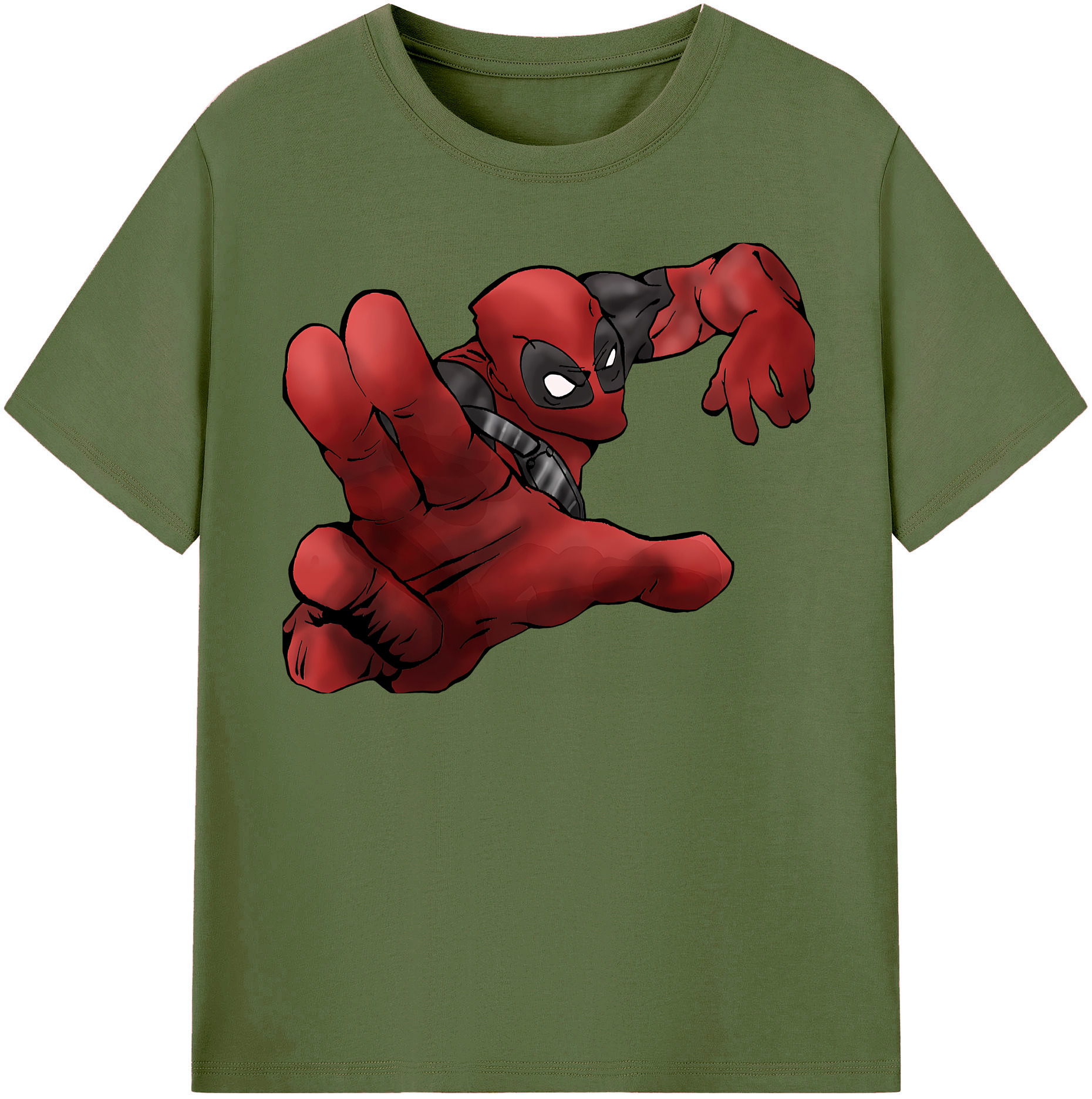 （画像用） Deadpool デッドプール 綿100％半袖Tシャツ（フロントプリント）